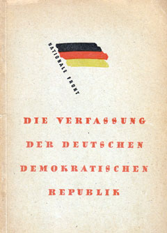 Deckblatt Verfassung der DDR